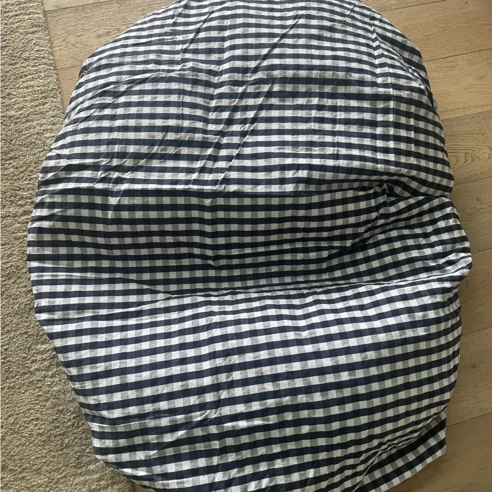 Serena & Lily Navy and White Plaid Fabric